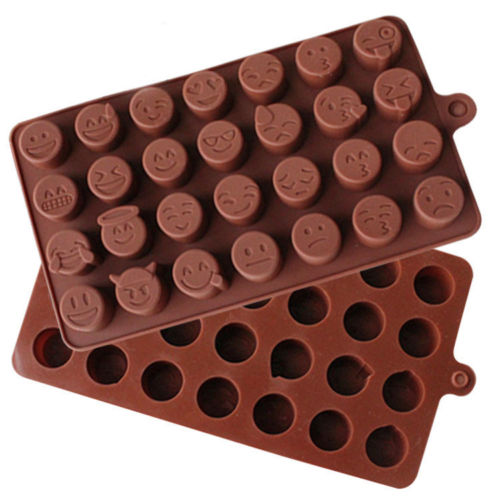 Emoji Expression Silicone Chocolate Molds Baking Ice Cube Tray Candy Cake Tool C 